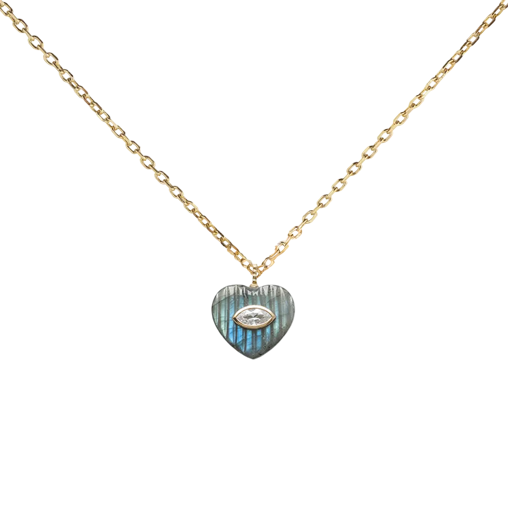 Choose Your Stone Inlay Heart Necklace – Bonnie Jennifer