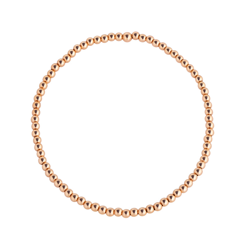 2.5 MM Rose Gold-Filled Beaded Bracelet