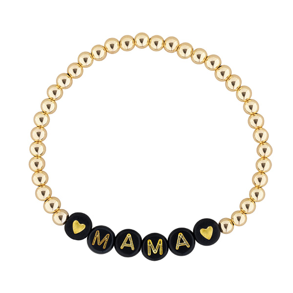 "Mama" Gold Filled Word Beaded Bracelet