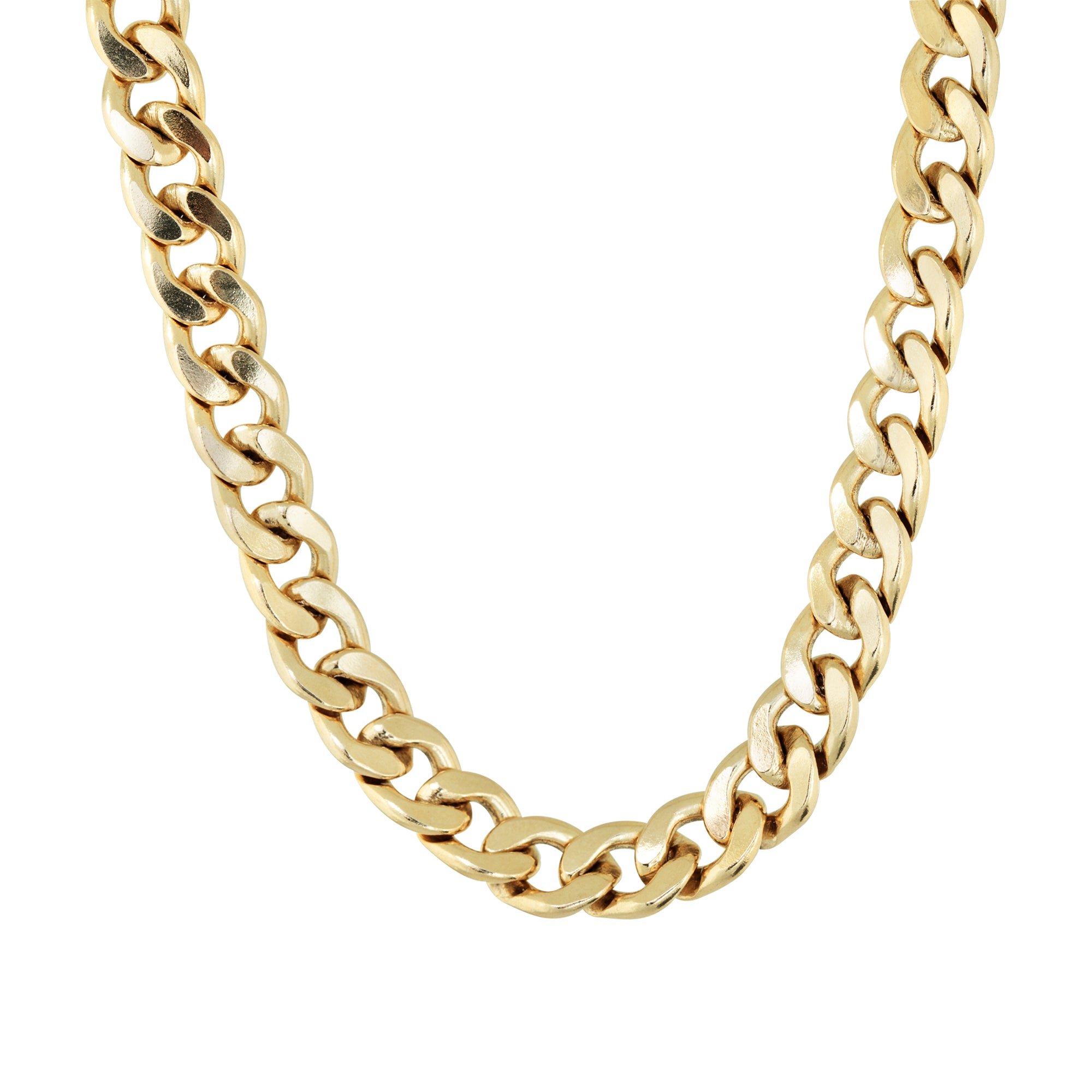 Cuban Link Chain - Small Gold Cuban Chain 14K Yellow Gold / 16in by Helen Ficalora
