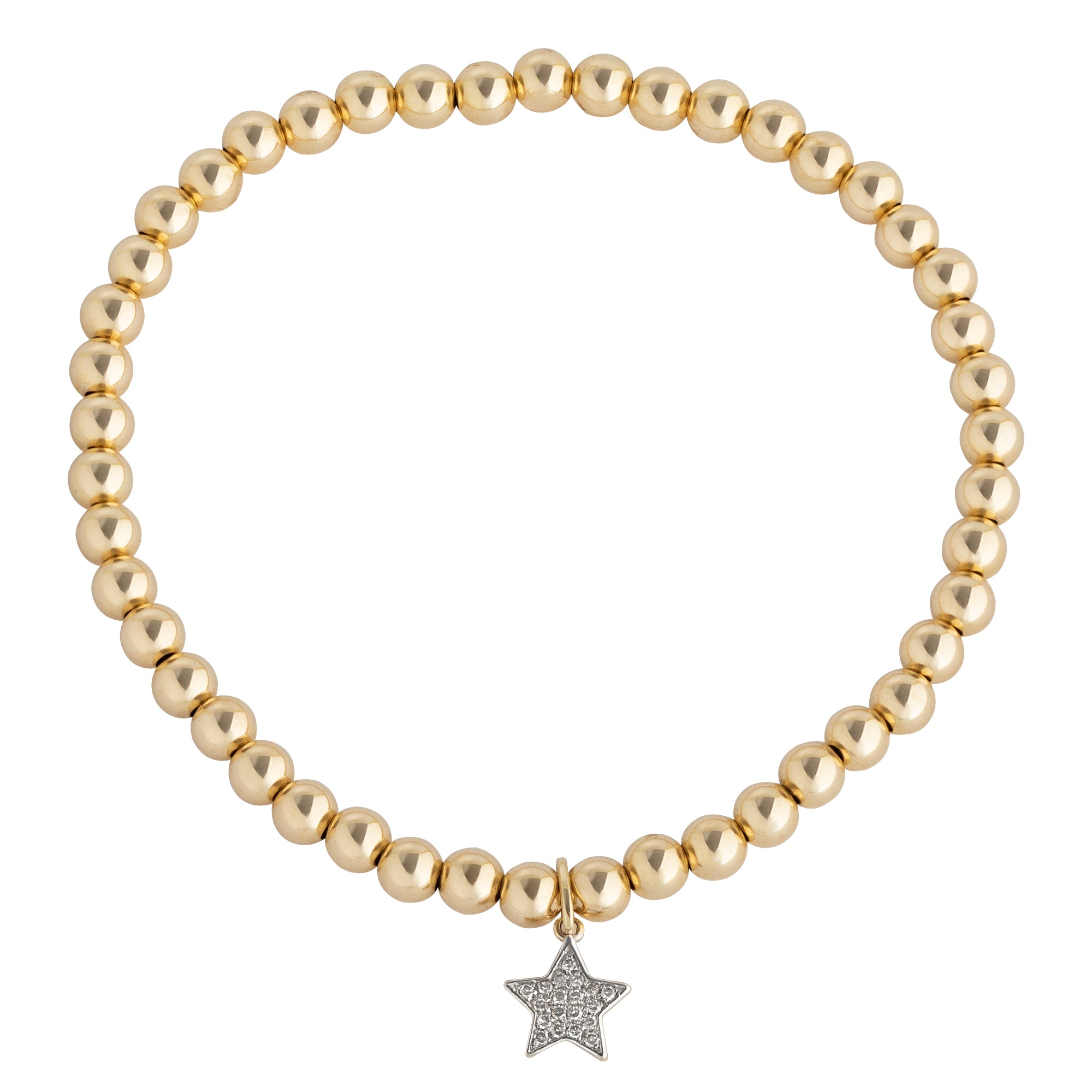 Diamond Pave Star Gold Filled Beaded Bracelet – Bonnie Jennifer