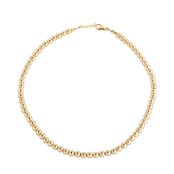 4 MM Gold Filled Beaded Necklace