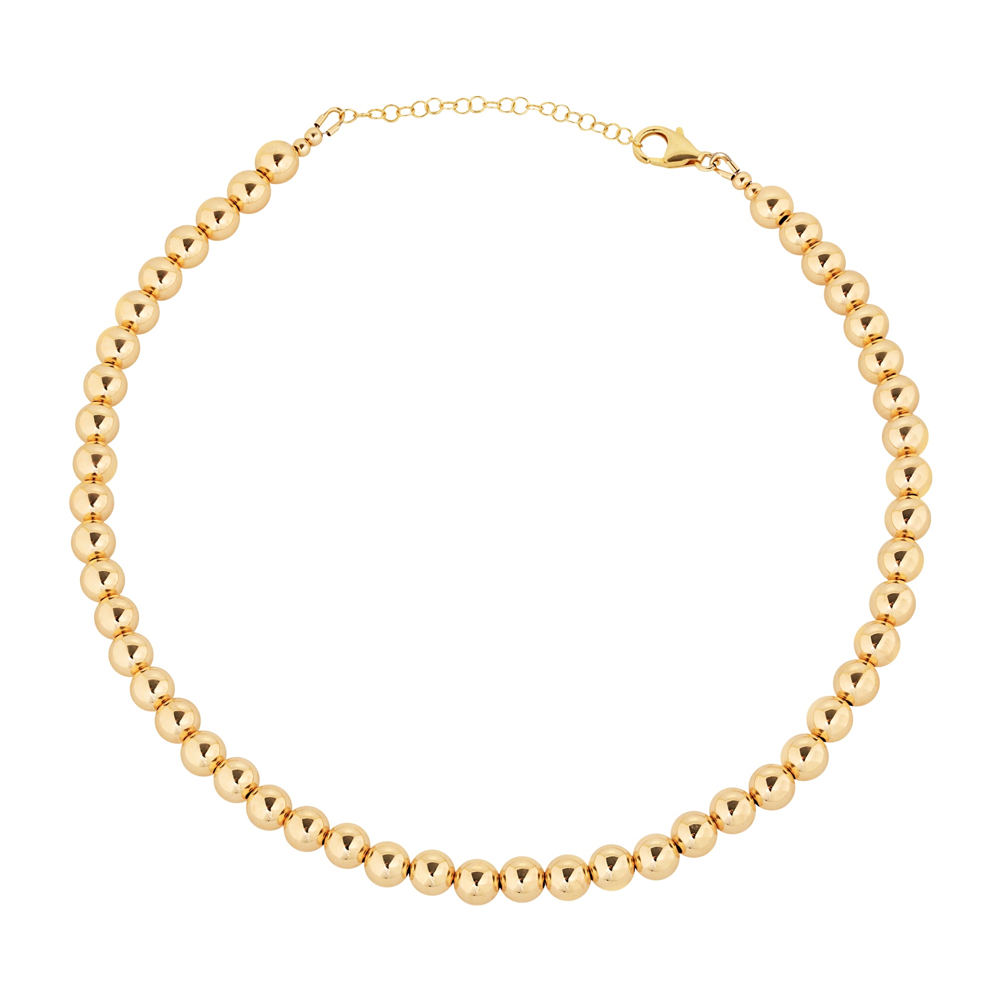 7 MM Gold Filled Beaded Necklace