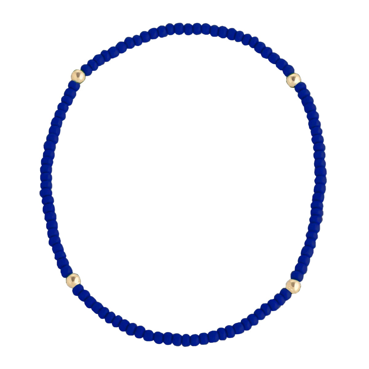 Collegiate Gold Beaded Bracelets Royal Blue / Adult - 7 Inches