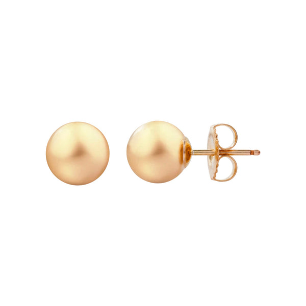 Jumbo Gold Ball Stud Earrings