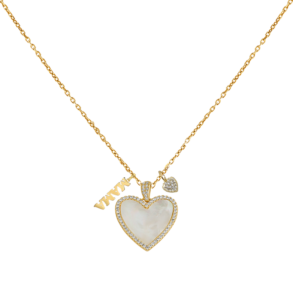 Gold Heart Mama Charm Necklace – Bonnie Jennifer