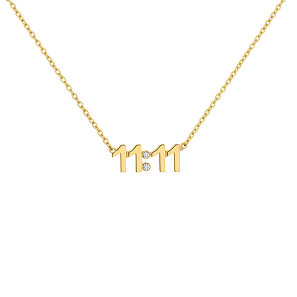 14K Gold Angel Number Necklace