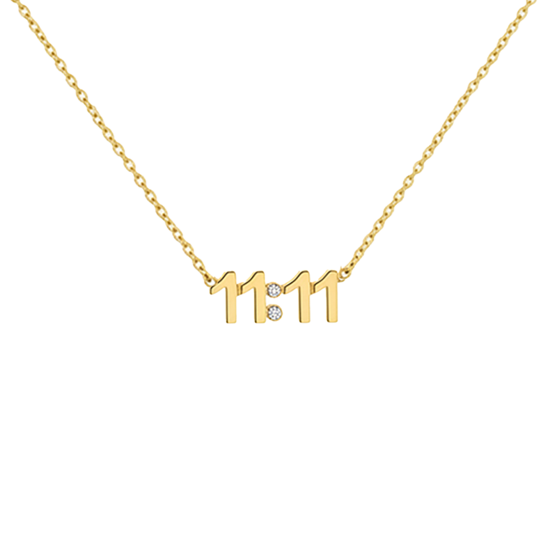 14K Gold Angel Number Necklace