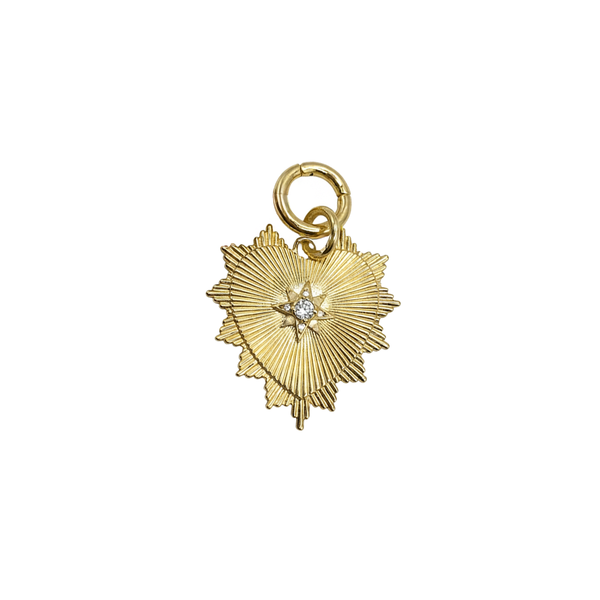 Vintage Style Fluted Heart Medallion