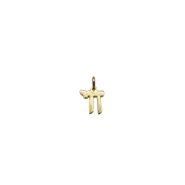 14k Yellow Gold Chai Charm