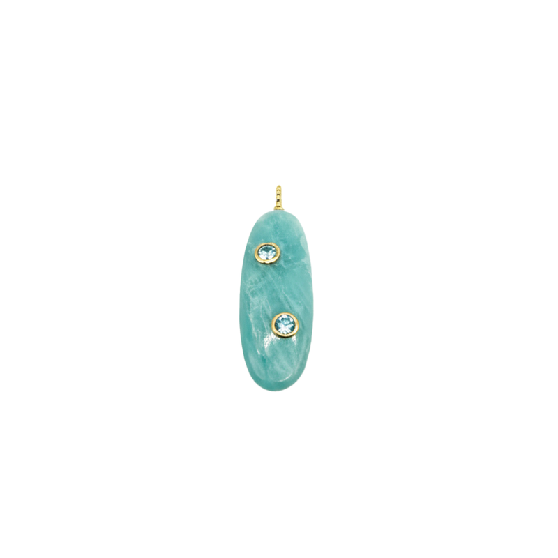 Long Amazonite Teardrop Pendant