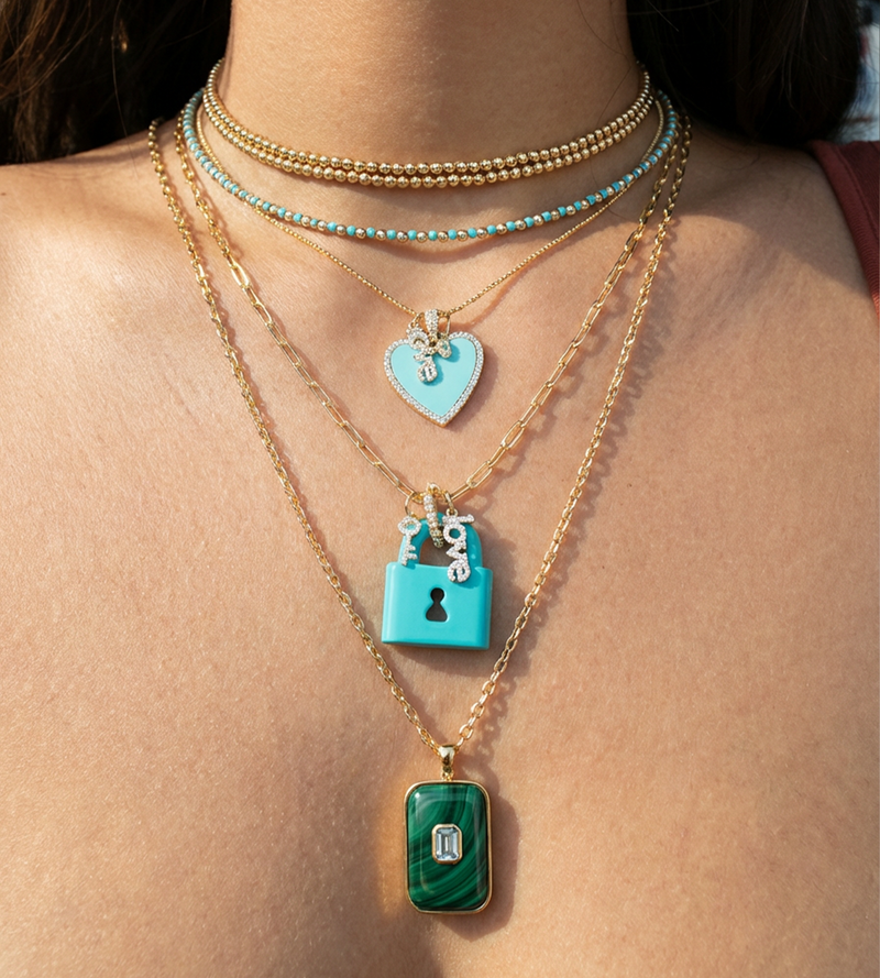 Malachite Gemstone Inlay Medallion