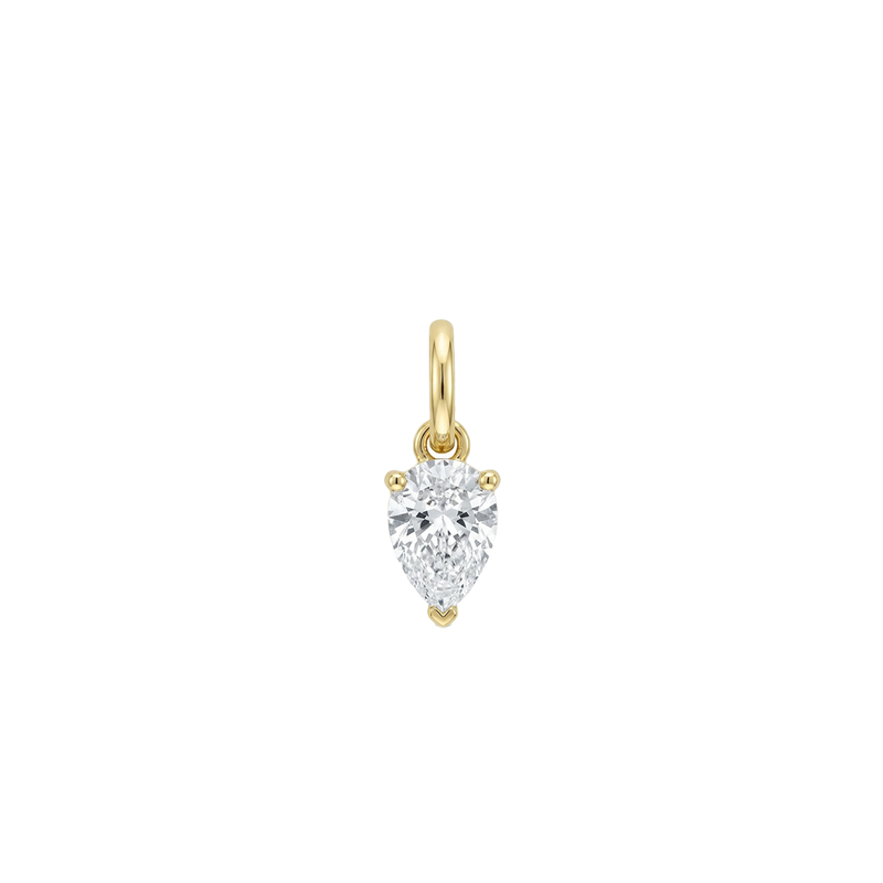 Pear Crystal Drop Charm
