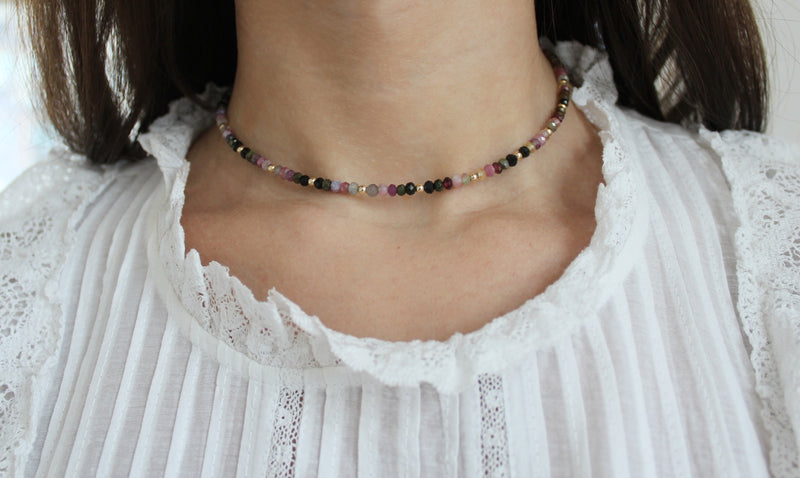 Tourmaline Gold-Filled Beaded Necklace