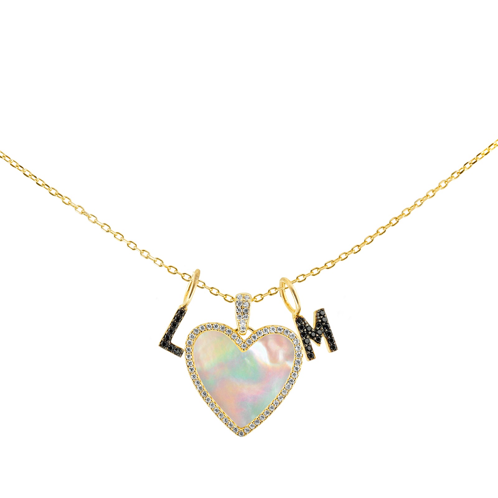 Double Initial Heart Necklace – Bonnie Jennifer