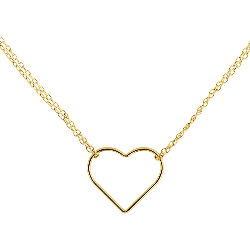 Open Heart Gold Filled Necklace