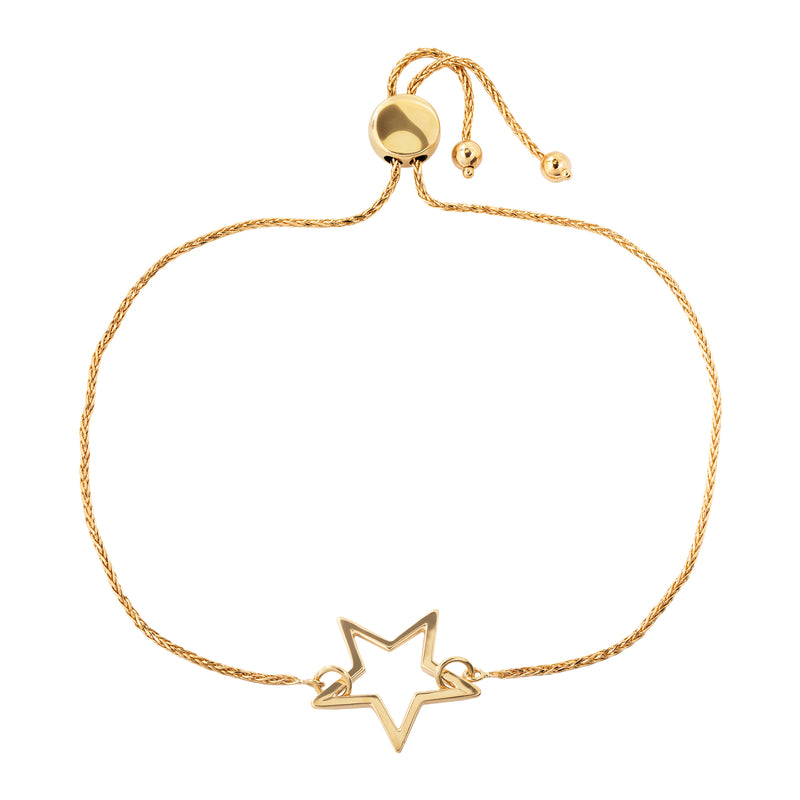 14K Gold Star Bolo Bracelet
