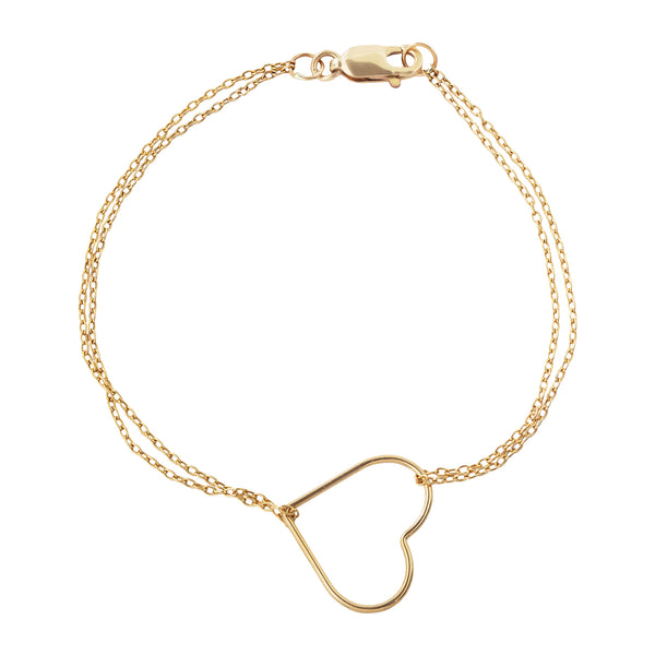Open Heart Gold Filled Bracelet