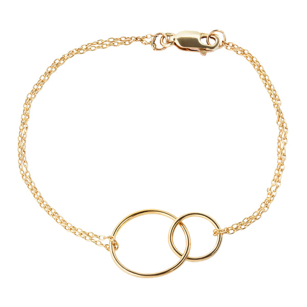 Interlock Circle Gold Filled Bracelet