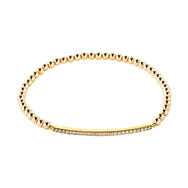 Jewellerybox Gold Plated Sterling Silver Adjustable Thin Bead Bracelet – 925