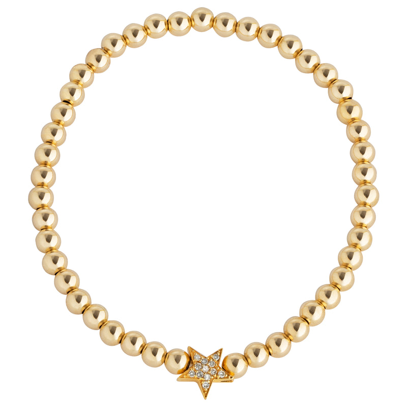 Diamond Star Gold Filled Beaded Bracelet