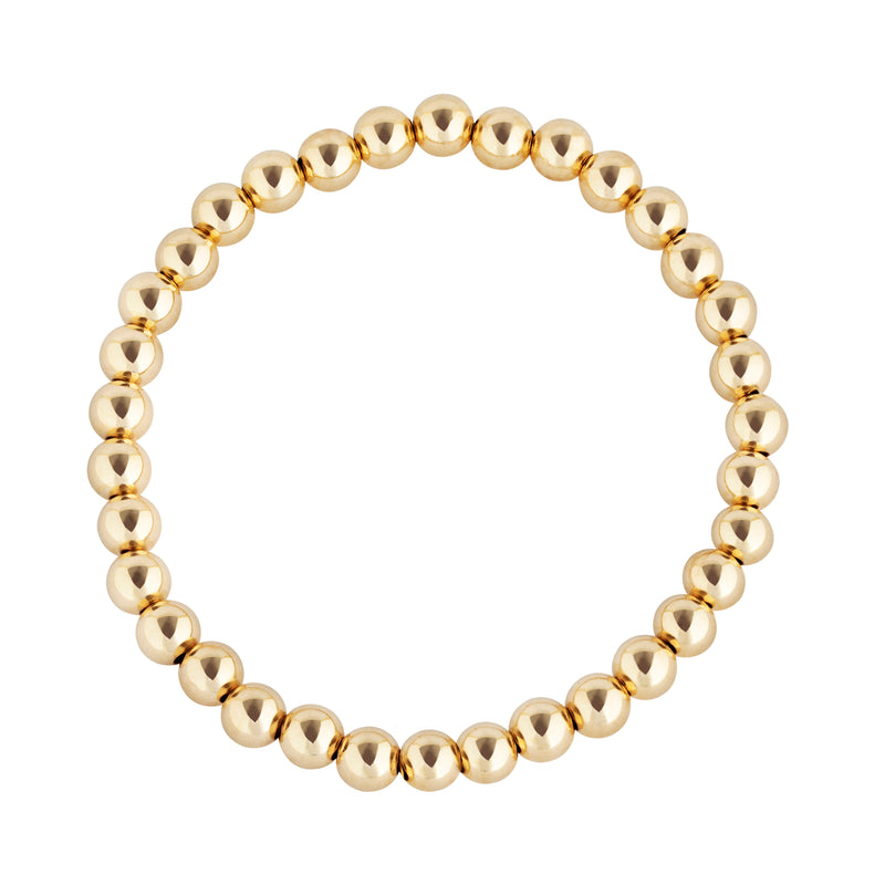 Gold Beaded Stretch Bracelet with Gold Star | Elliot Lane LLC