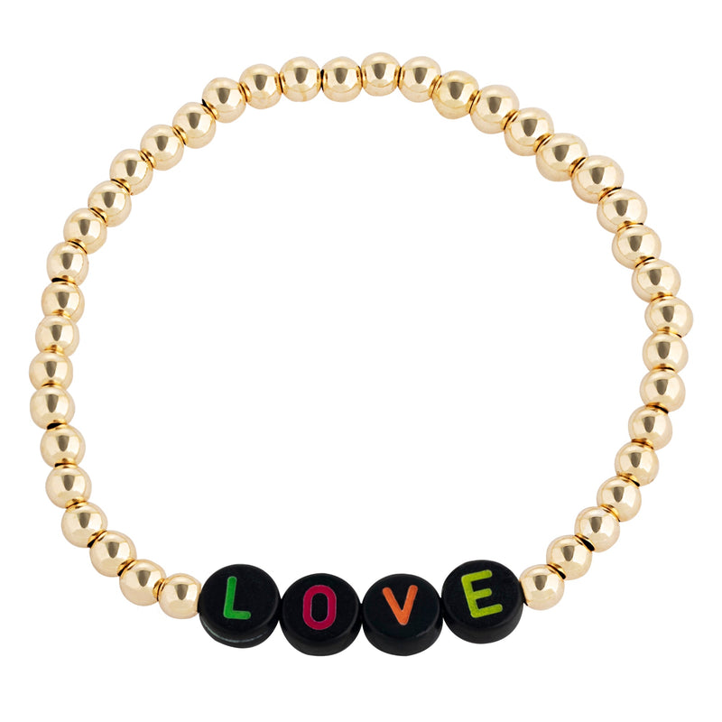 Gold Filled Word Beaded Bracelet – Bonnie Jennifer