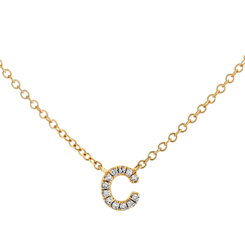 Heart Cursive Initial Pendant with Diamond Necklace – LuluMel