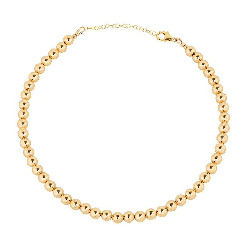 7 MM Gold Filled Beaded Necklace