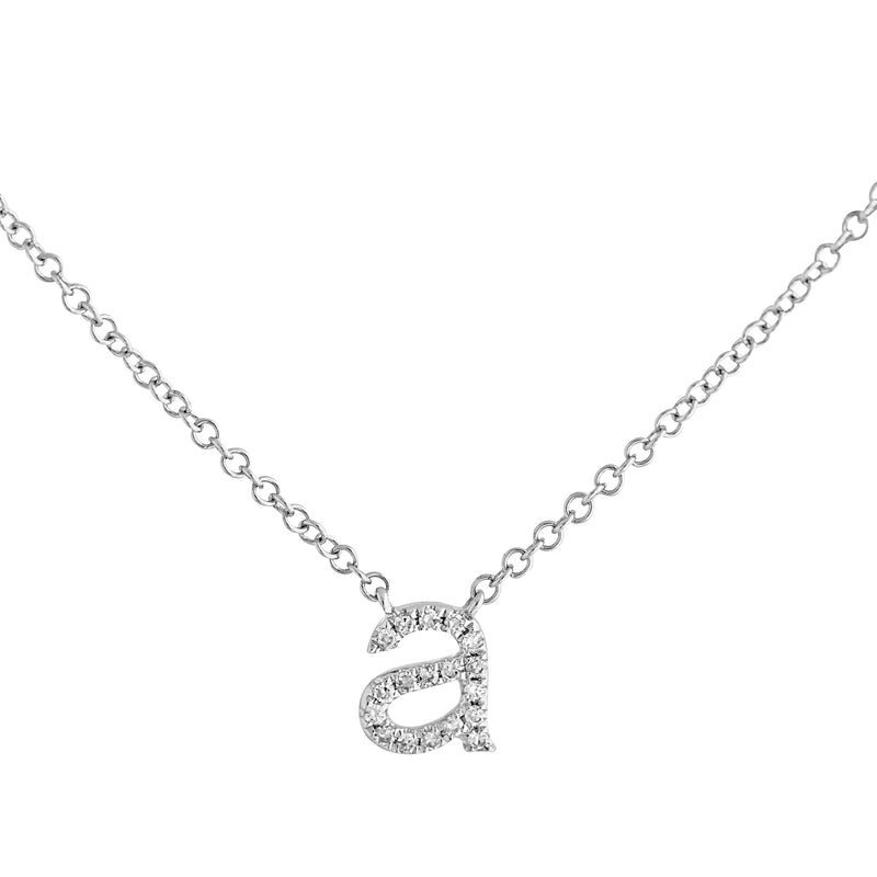 14K Gold and Diamond Initial necklace