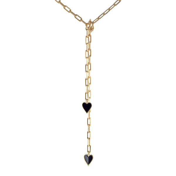 Gold Filled Knotted Lariat Necklace