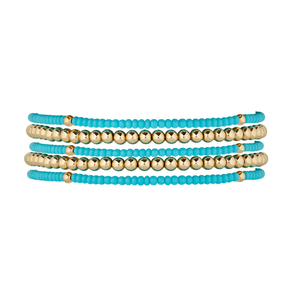 Mini Turquoise Stack of 5