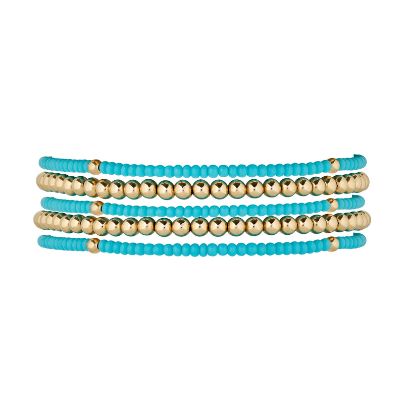 Mini Turquoise Stack of 5