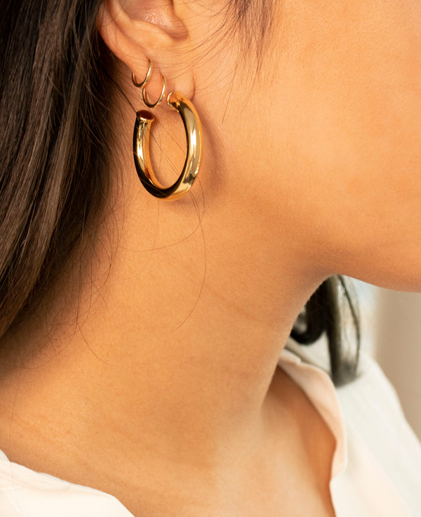 Small Gold Filled Tube Earrings